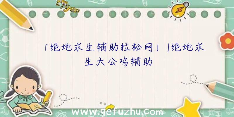「绝地求生辅助拉松网」|绝地求生大公鸡辅助